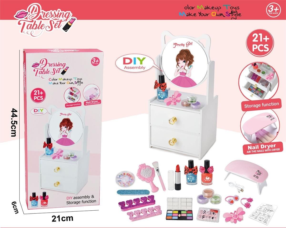 DIY Dressing Table Set For Girls 21 Pcs