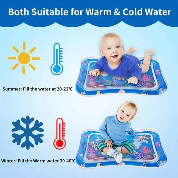Premium Baby Inflatable Water Tummy Time Mat (Blue)