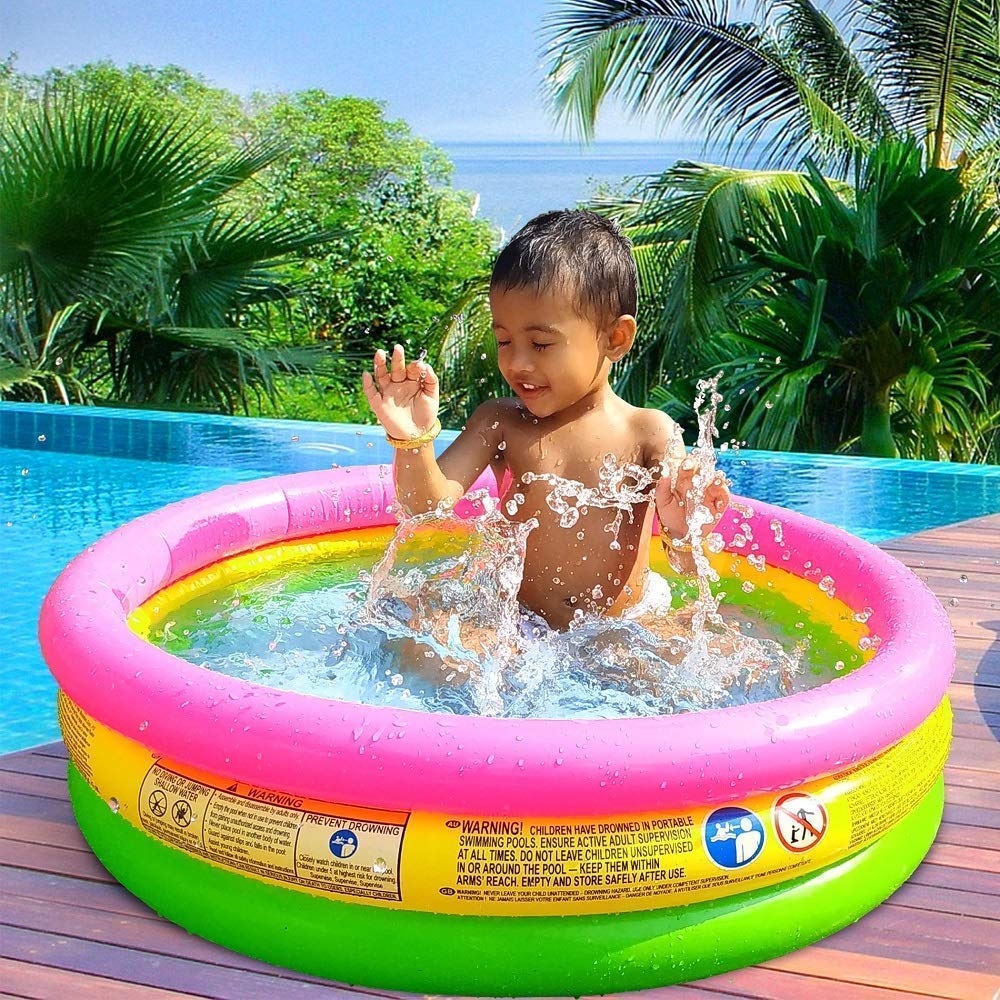 Sunset Glow Inflatable Rainbow Swimming Pool 58" x 13" (57422)